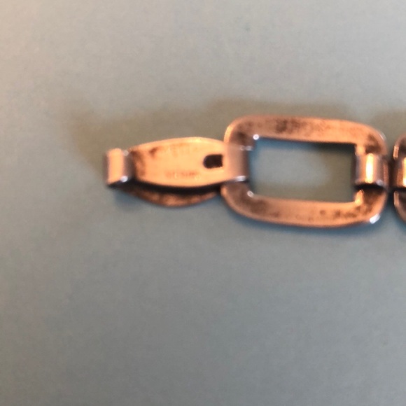 Vintage Wells 7.25" Bracelet Sterling Silver 925 Open Link Design - Picture 6 of 9